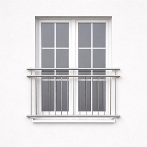 Französische Balkone aus Edelstahl zur Absturzsicherung