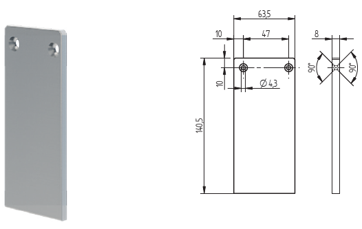 Endkappe für Bodenprofil 2.0 light und 2.0 mit Skizze 140,5 mm
