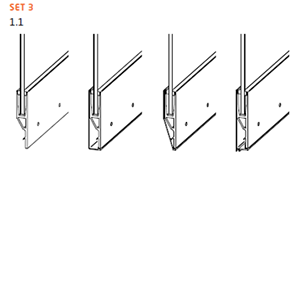 Bodenprofil 1.1 SET 3 mit integrierter Entwässerung – Außenanwendungen