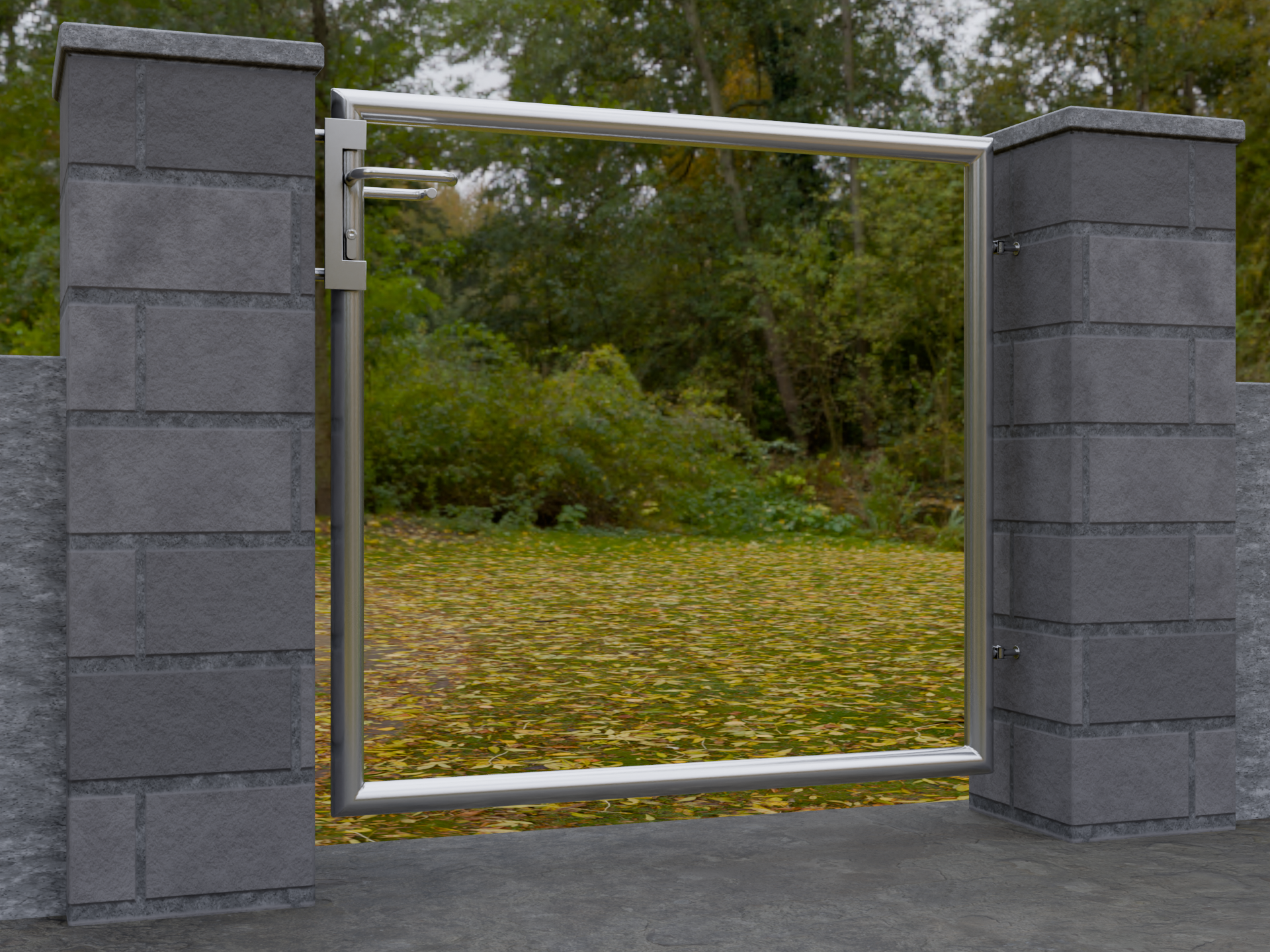 Gartentor Rahmen rund ohne Füllung