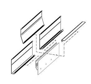 Montage der Abdeckprofile an vorgesetzten Varianten
