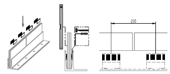 Einbringen der Keildichtungen zur Fixierung des Glases