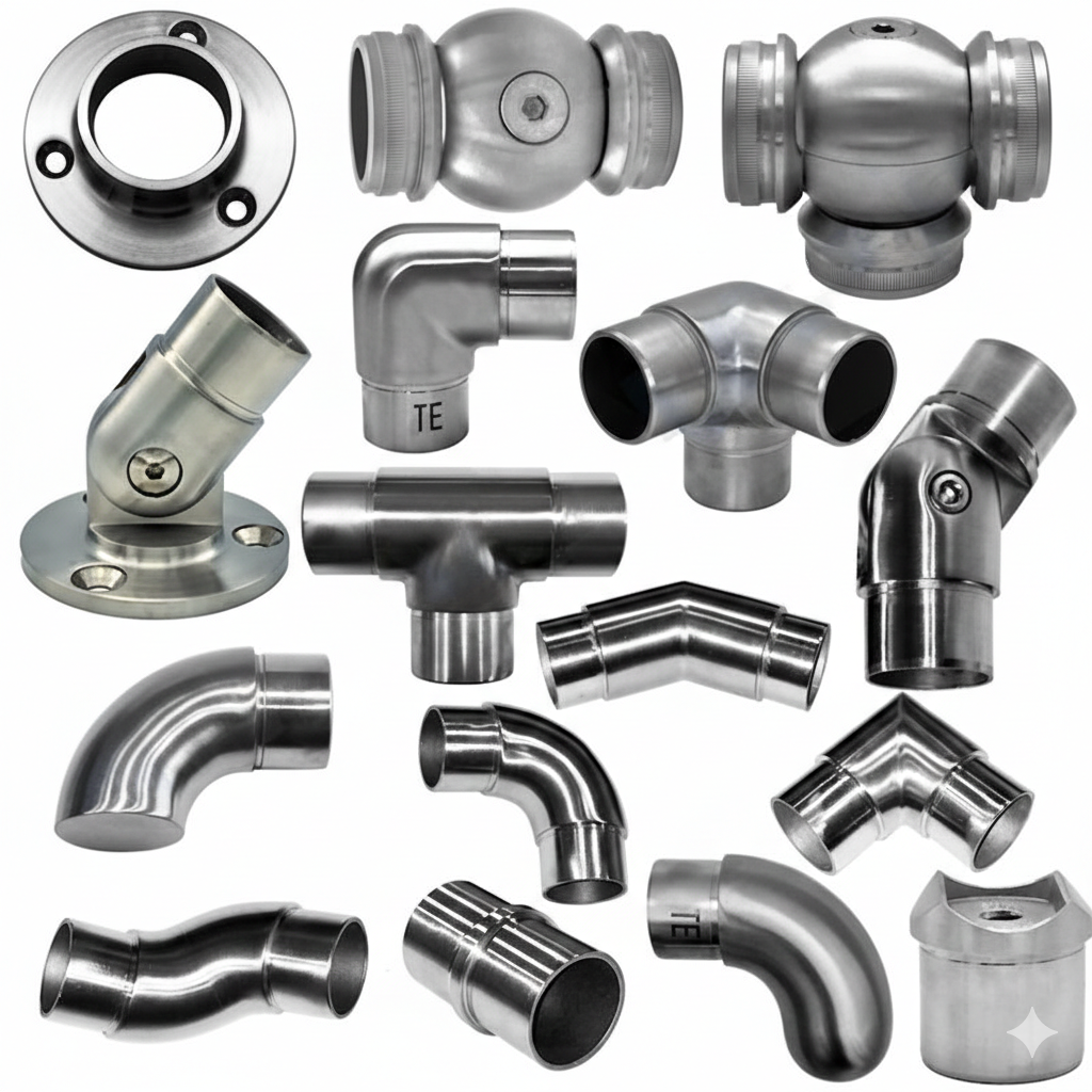 Edelstahl Geländer-Bauteile für modulare Konstruktionen