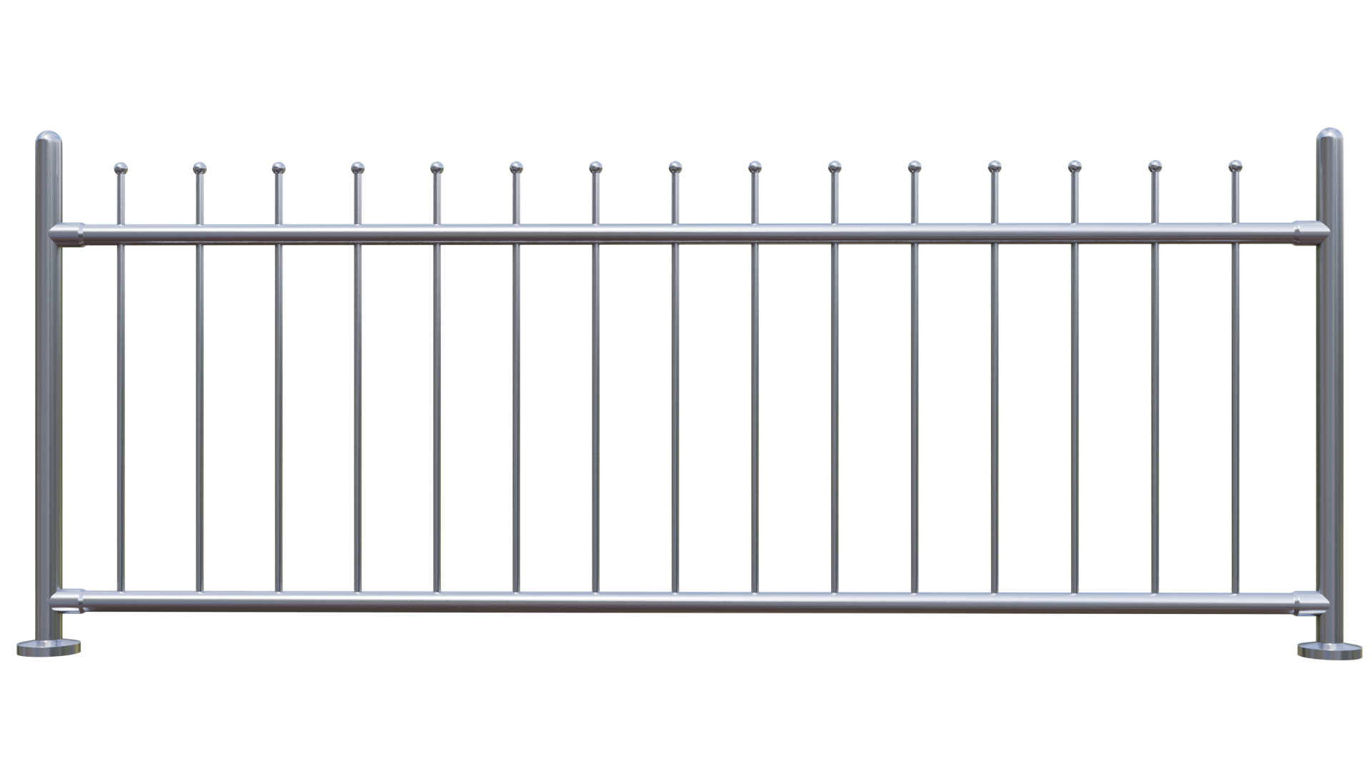 Edelstahl Zaunset mit zwei Pfosten